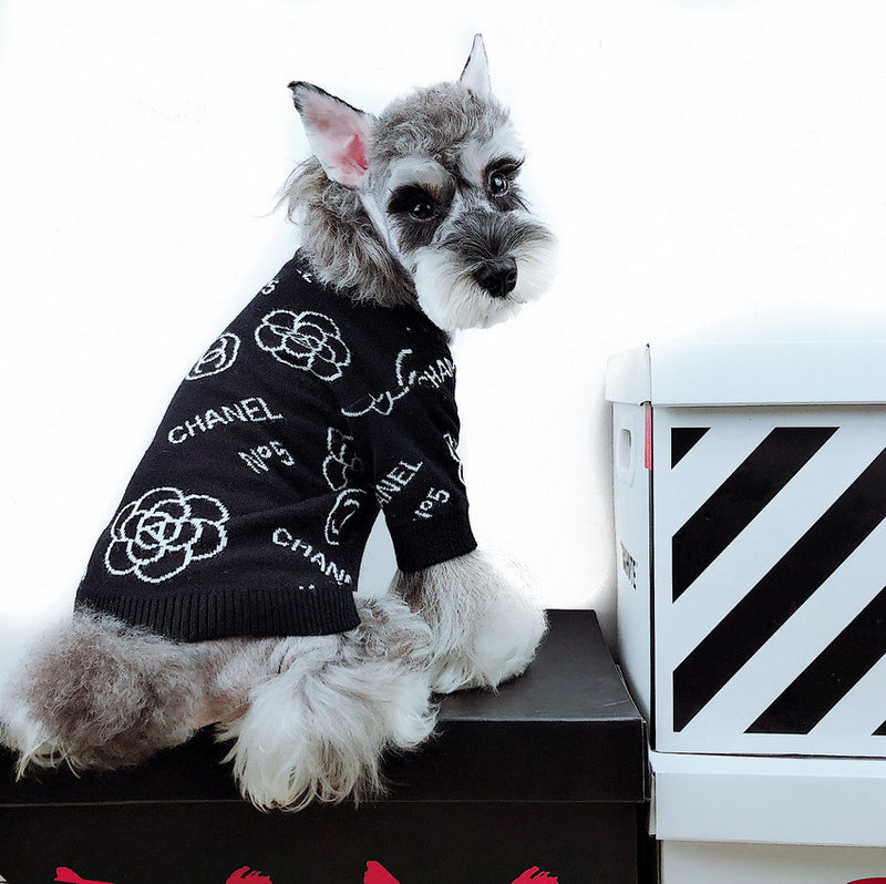 Luxury Black or Beige Dog Sweater
