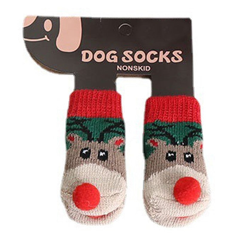 Non-slip Christmas Dog Shoes