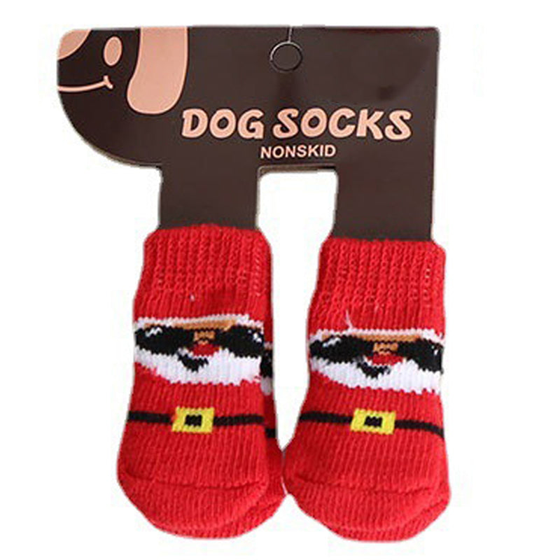 Non-slip Christmas Dog Shoes