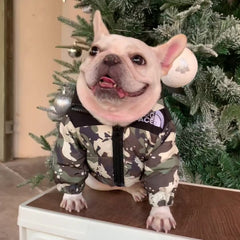 Army Fluffy Dog Coat