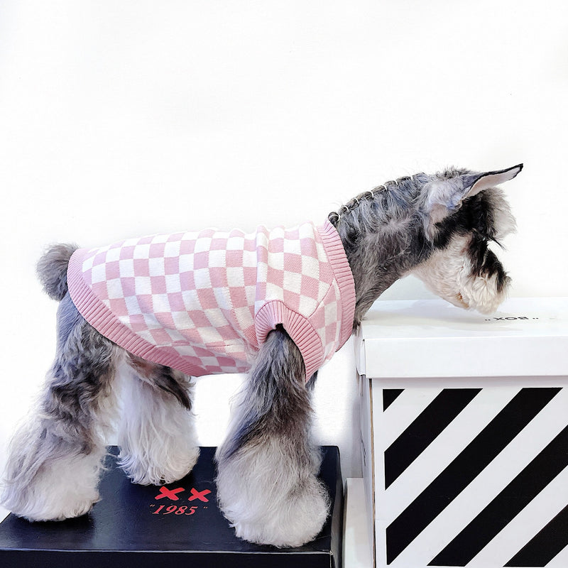 White and Pink Dog Sweater