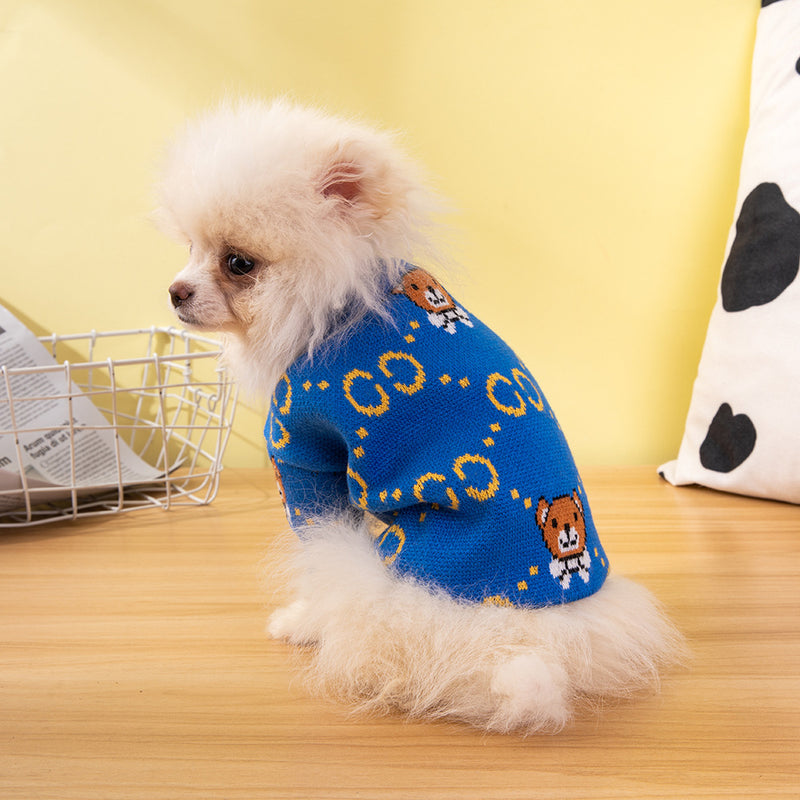 Blue Teddy Dog Sweater