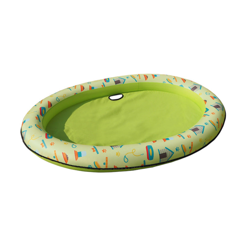 Green Oval Dog Floating Row