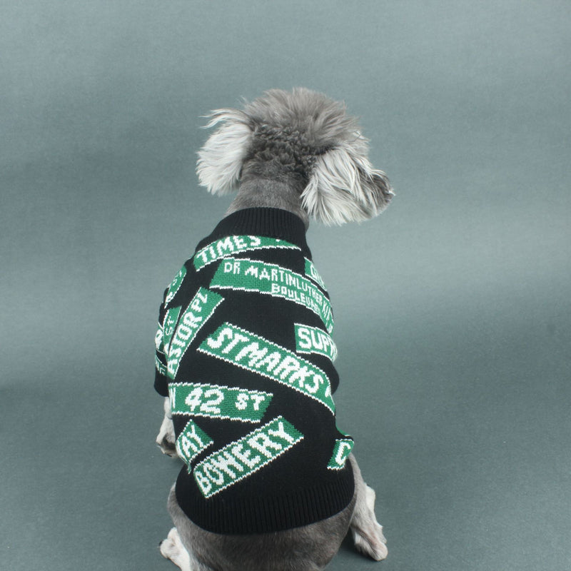 Black and Green Dog Sweater