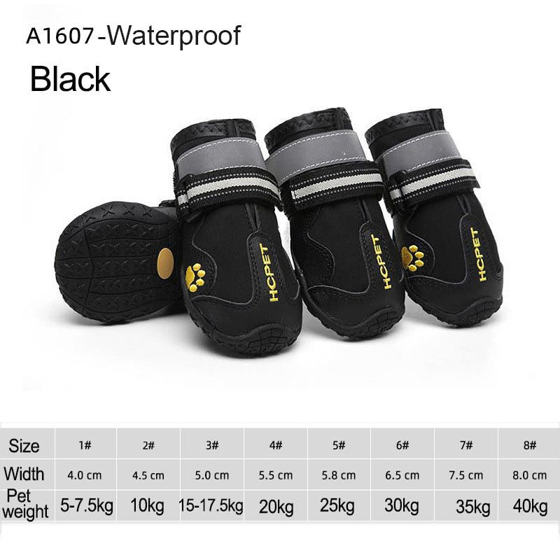 Reflective Waterproof Dog Boots
