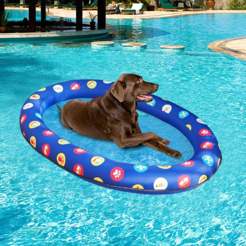 Blue Oval Dog Floating Row