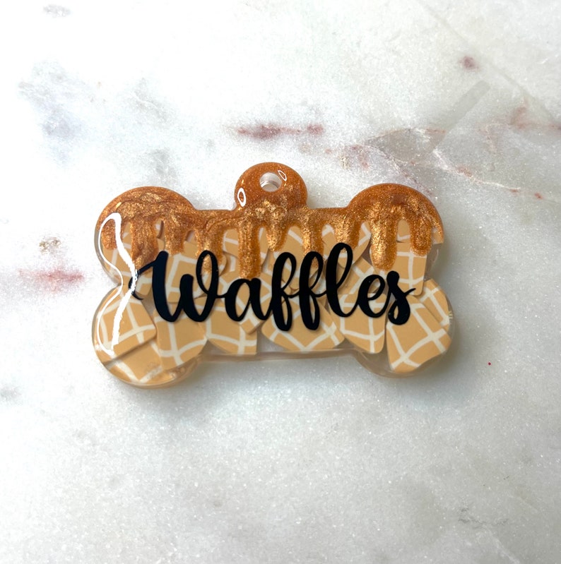 Waffles Dog Custom Tag