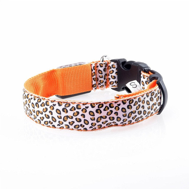 LED Leopard Dog Collar