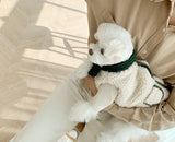 Cotton Plush Coat For Dog with Scarf