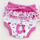 Washable Dog Sanitary Shorts (Cute Ruffles)