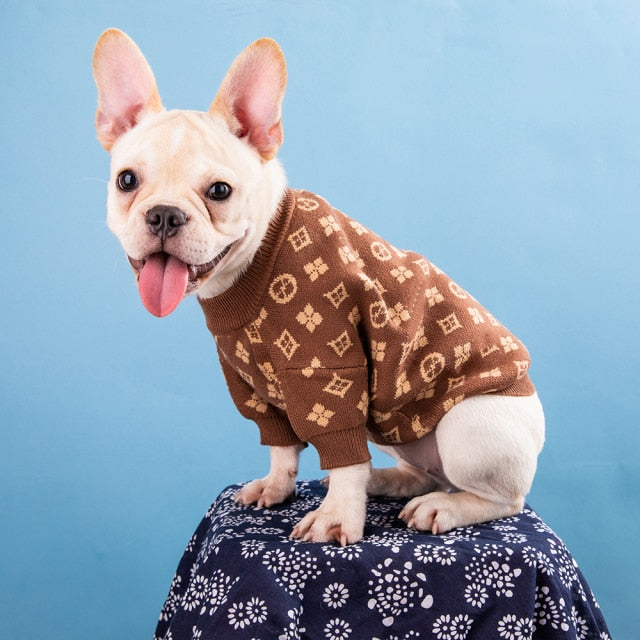 Chewy Vuitton Retro Monogram Sweater – Puppy Protection